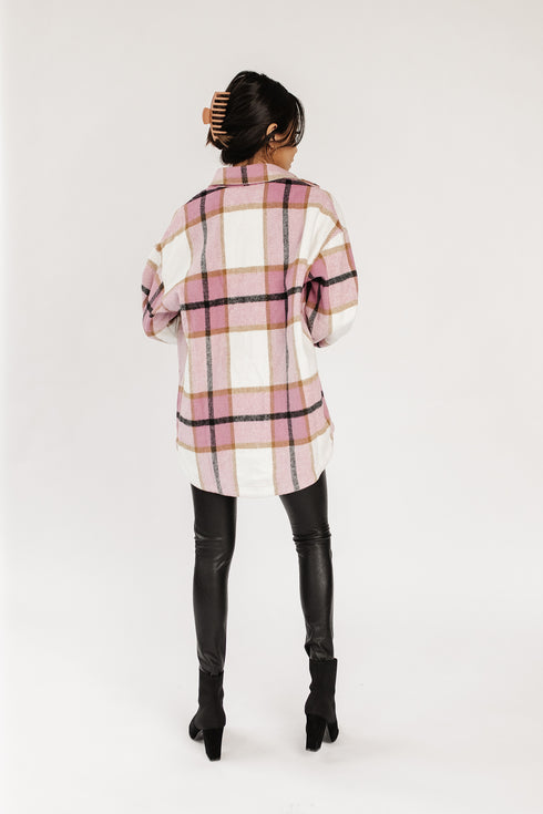 On The Verge Plaid Jacket// Pink *RESTOCKED*